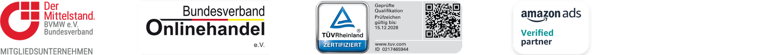 BVMW · Bundesverband Onlinehandel · TUV Rheinland · Amazon Ads